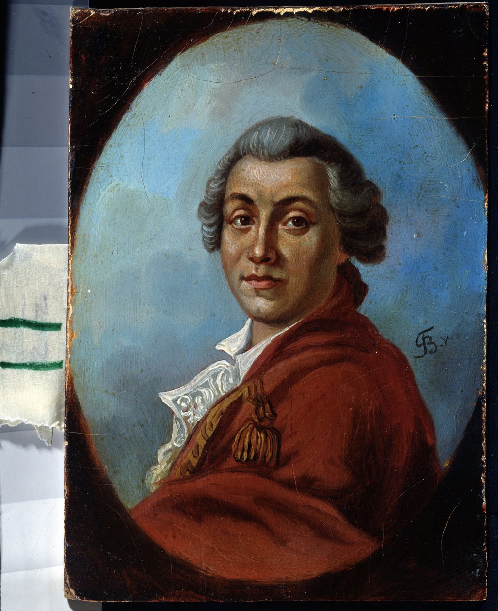Retrato do poeta Alexander Sumarokov (1717-1777) (Retrato do poeta Alexander Sumarokov). Peinture de Johann Friedrich August Tischbein (1750-1812). Óleo sobre tela de Johann Friedrich August Tischbein