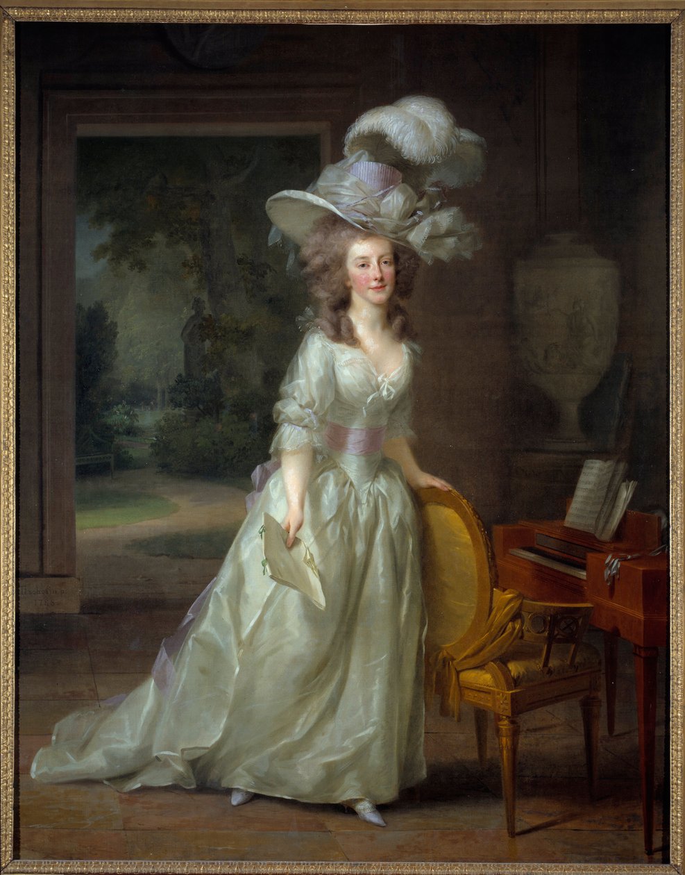 Portrait en pied de Frederique Louise Wilhelmine, princesa de Orange Nassau (1770-1819) Pintura de Friedrich Tischbein (1750-1812) 1788 Sol. 2,1x1,65 m Bordeaux, musee des Beaux Arts - Retrato completo da princesa Frederica Louise Wilhelmina de Orange de Johann Friedrich August Tischbein