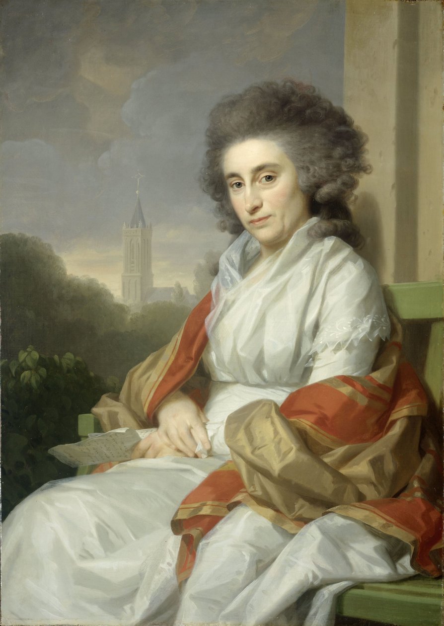 Retrato de Cornelia Rijdenius, esposa de Johannes Lublink II de Johann Friedrich August Tischbein