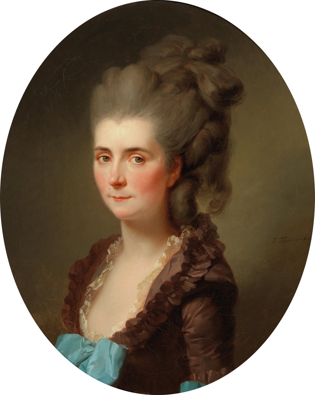 Retrato da Marquesa de Chambray, nascida Vernier de Joyencourt, 1776. de Johann Friedrich August Tischbein