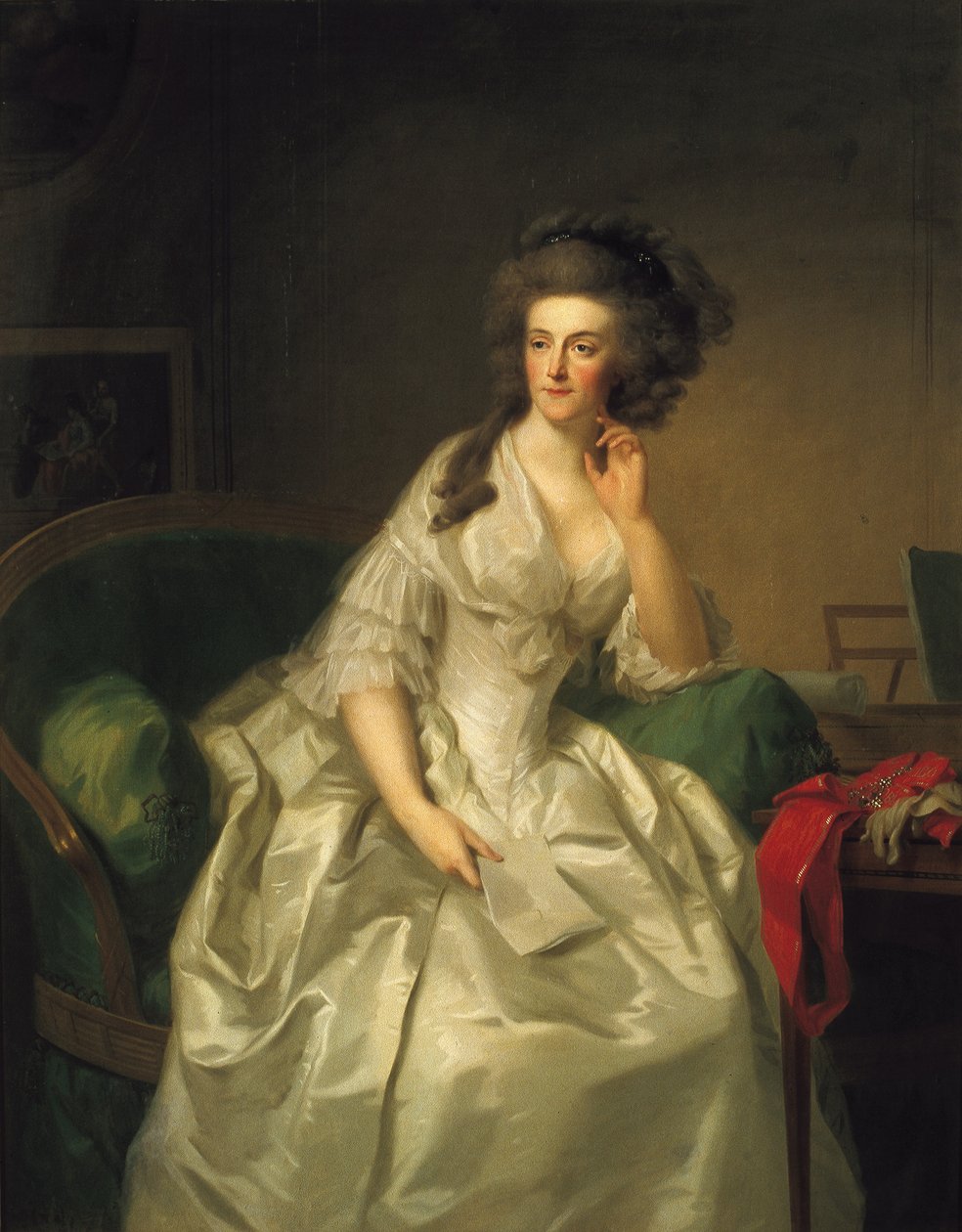 Retrato da princesa Frederica Sofia Guilhermina (1751-1820) de Johann Friedrich August Tischbein