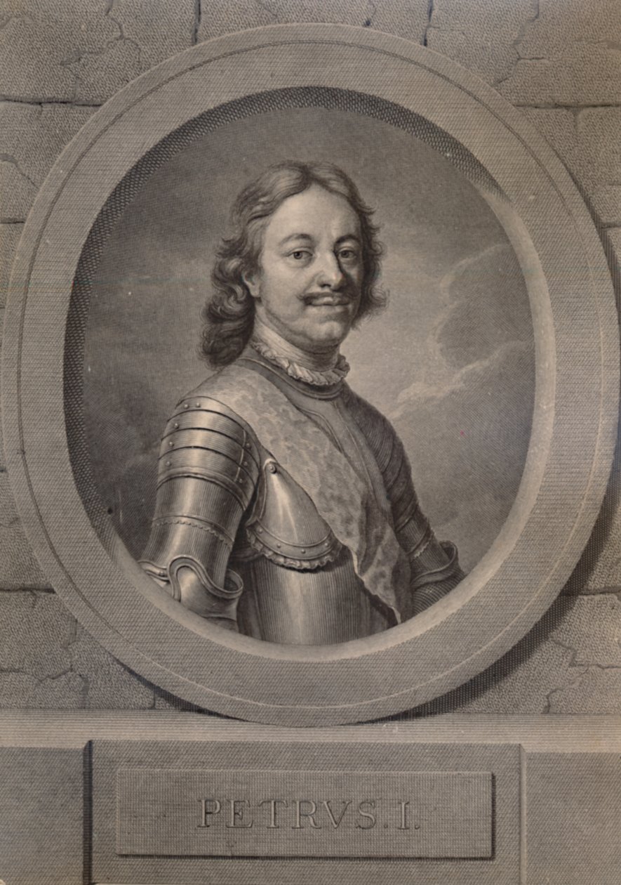 Pedro, o Grande, czar da Rússia, século XVIII 1894 de Johann Friedrich Bause