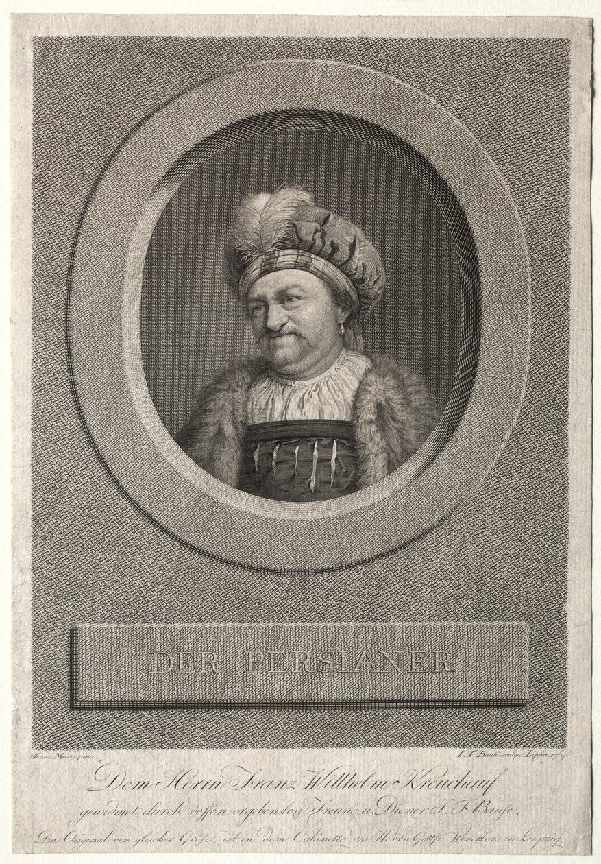 O Persa - Retrato de Franz Wilhelm Kreuchauf de Johann Friedrich Bause
