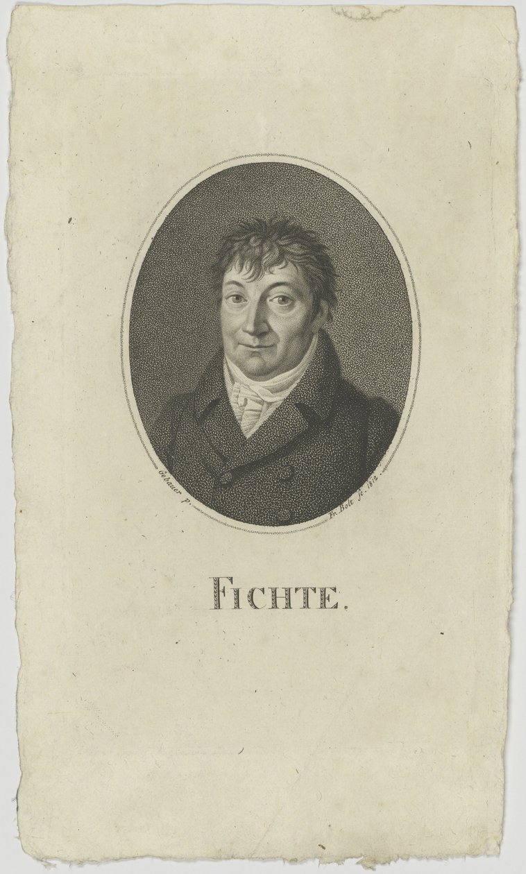 Retrato de Johann Gottlieb Fichte 1762-1814, 1812. de Johann Friedrich Bolt