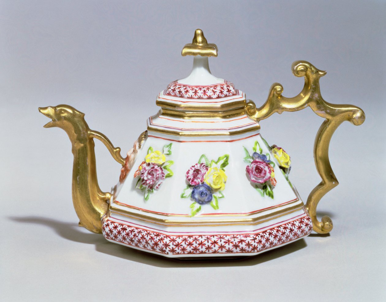 Bule octogonal Meissen, c.1718 porcelana de Johann Friedrich Bottger