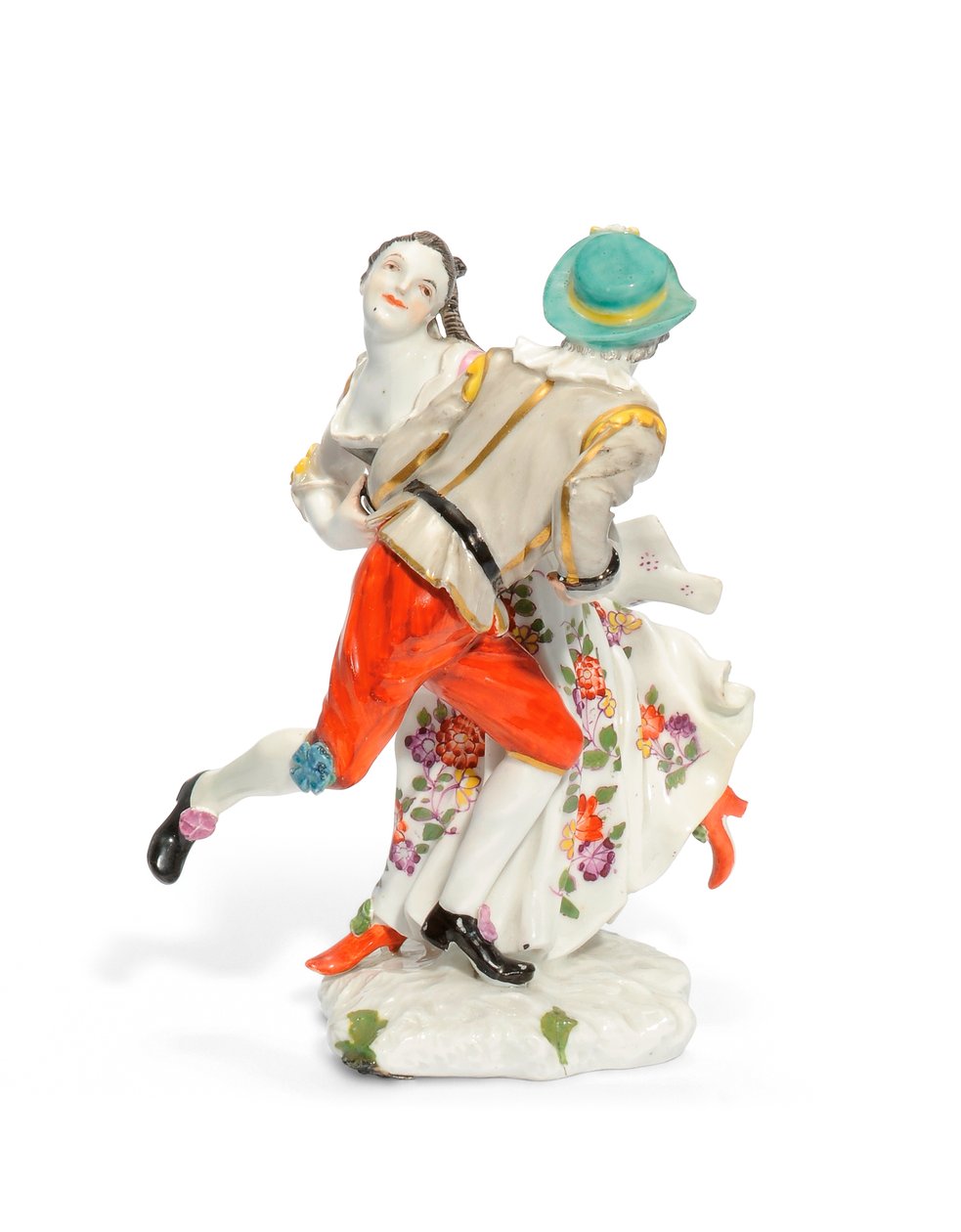 Grupo Meissen de dançarinos tiroleses, c.1740 (porcelana) de Johann Friedrich Eberlein