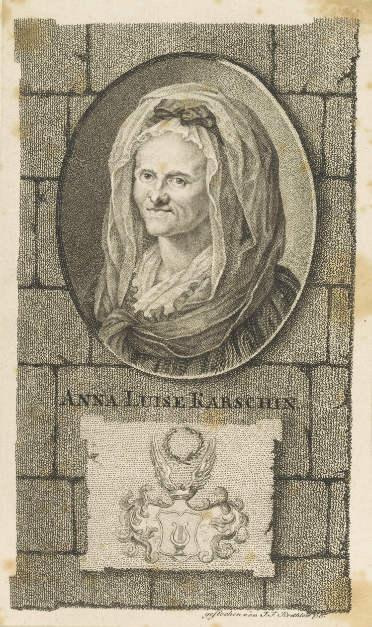 Retrato de Anna Louisa Karsch 1722-1791, 1796. de Johann Friedrich Krethlow