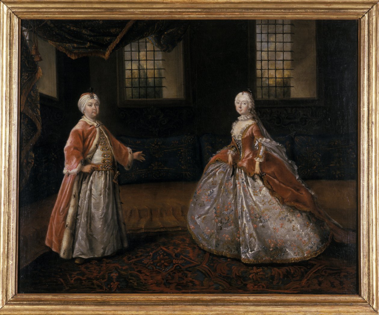 Retrato do Duque Friedrich III de Saxe-Gotha-Altenburg e Duquesa Luise-Dorothee, 1760 de Johann Friedrich Loeber