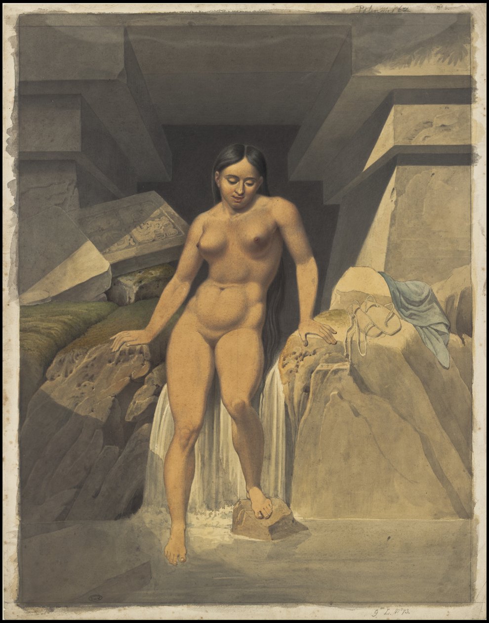 Uma coleção de obras de arte originais de Waldeck sobre a Mesoamérica, Caixa 15 de 22 de Johann Friedrich Maximilian von Waldeck
