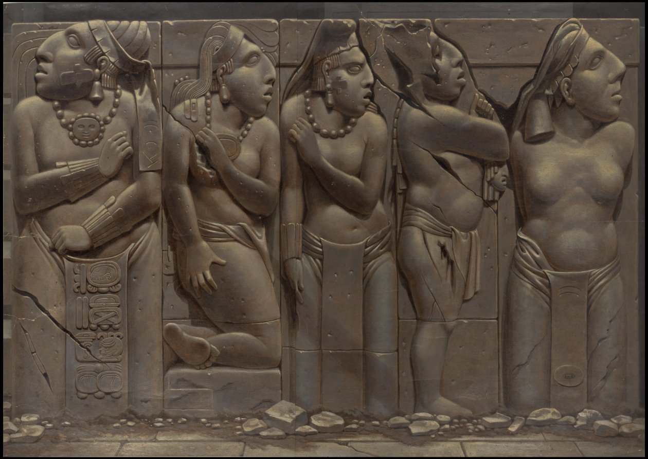 Uma coleção de obras de arte originais de Waldeck sobre a Mesoamérica, Caixa 19 de 22 de Johann Friedrich Maximilian von Waldeck