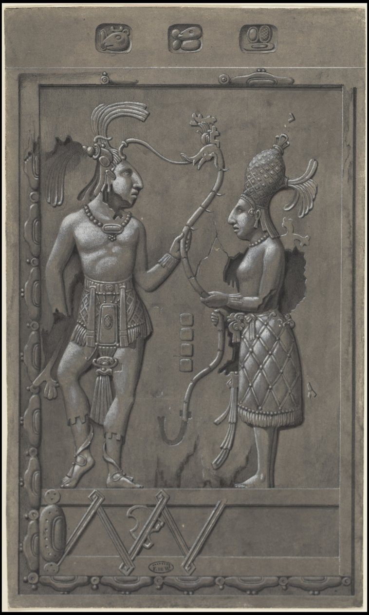 Uma coleção de obras de arte originais de Waldeck sobre a Mesoamérica, Caixa 2 de 22 de Johann Friedrich Maximilian von Waldeck