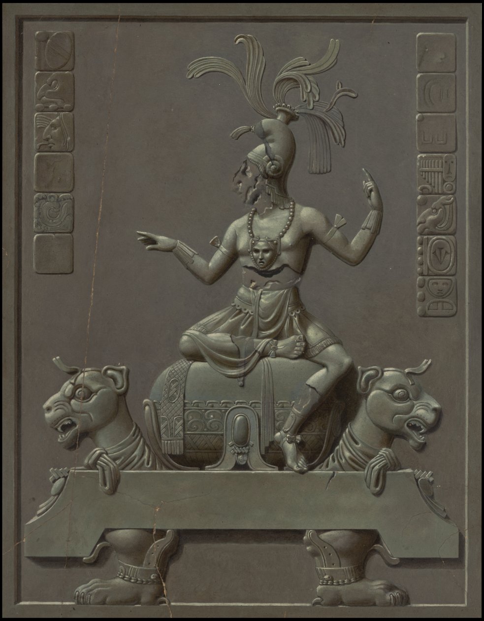 Uma coleção de obras de arte originais de Waldeck sobre a Mesoamérica, Caixa 7 de 22 de Johann Friedrich Maximilian von Waldeck