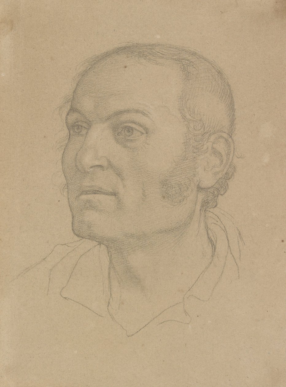 Cabeça de um homem de Johann Friedrich Overbeck
