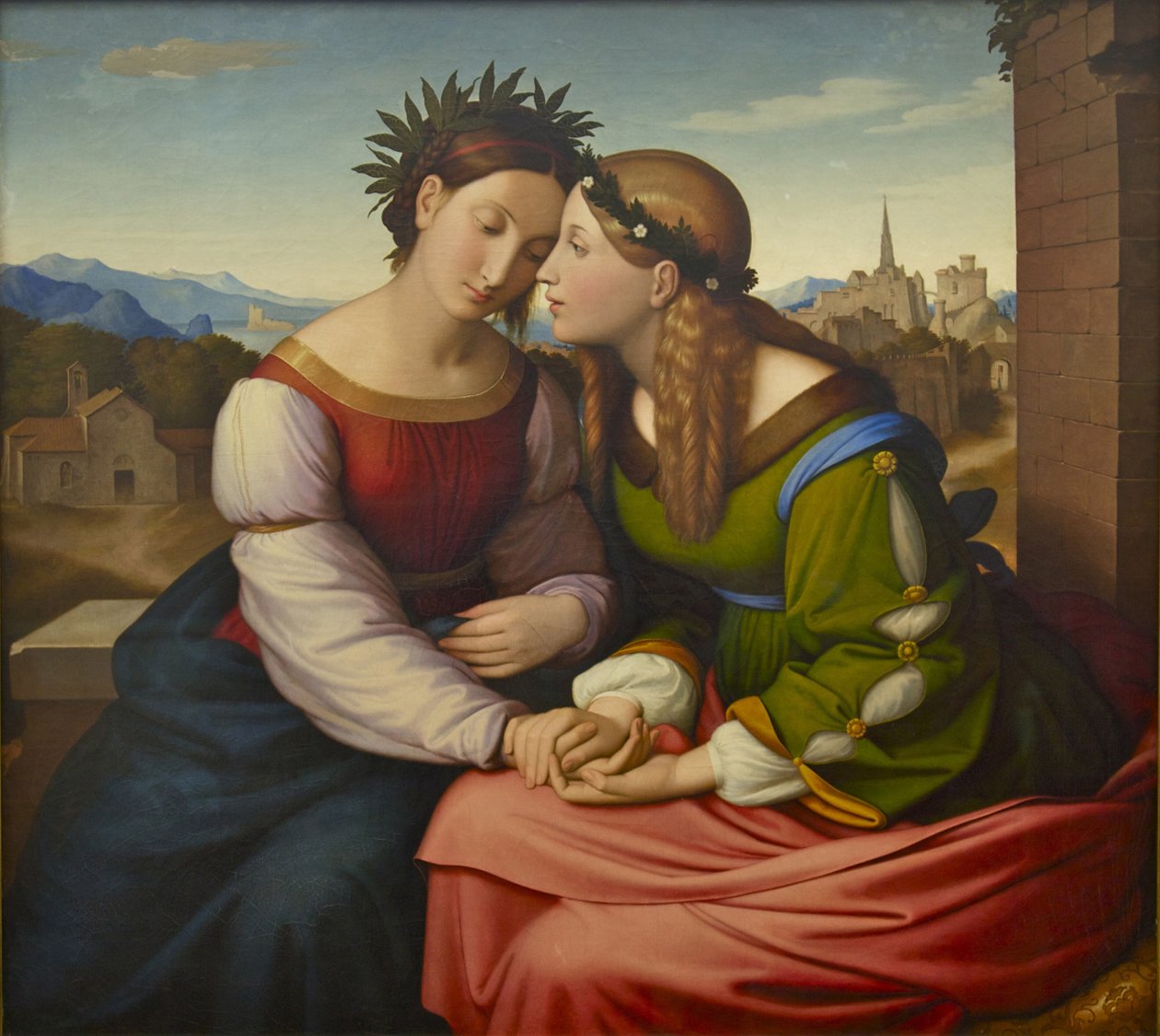 Italia e Germania Sulamith e Mary, 1828 de Johann Friedrich Overbeck