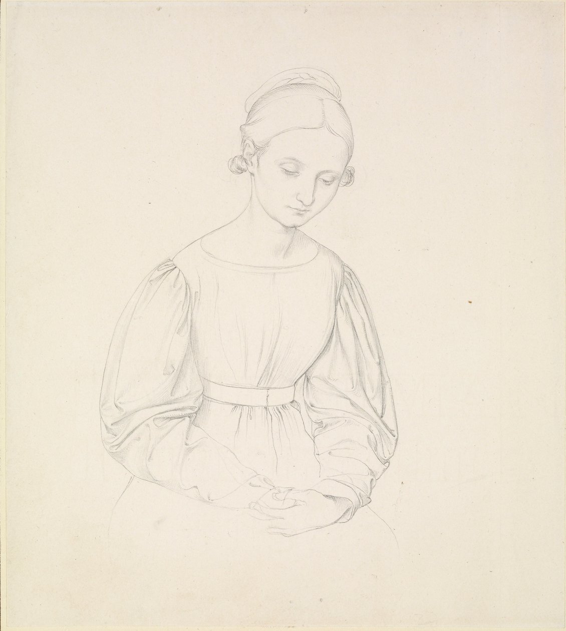 Retrato da esposa do artista, Nina, c1830 de Johann Friedrich Overbeck