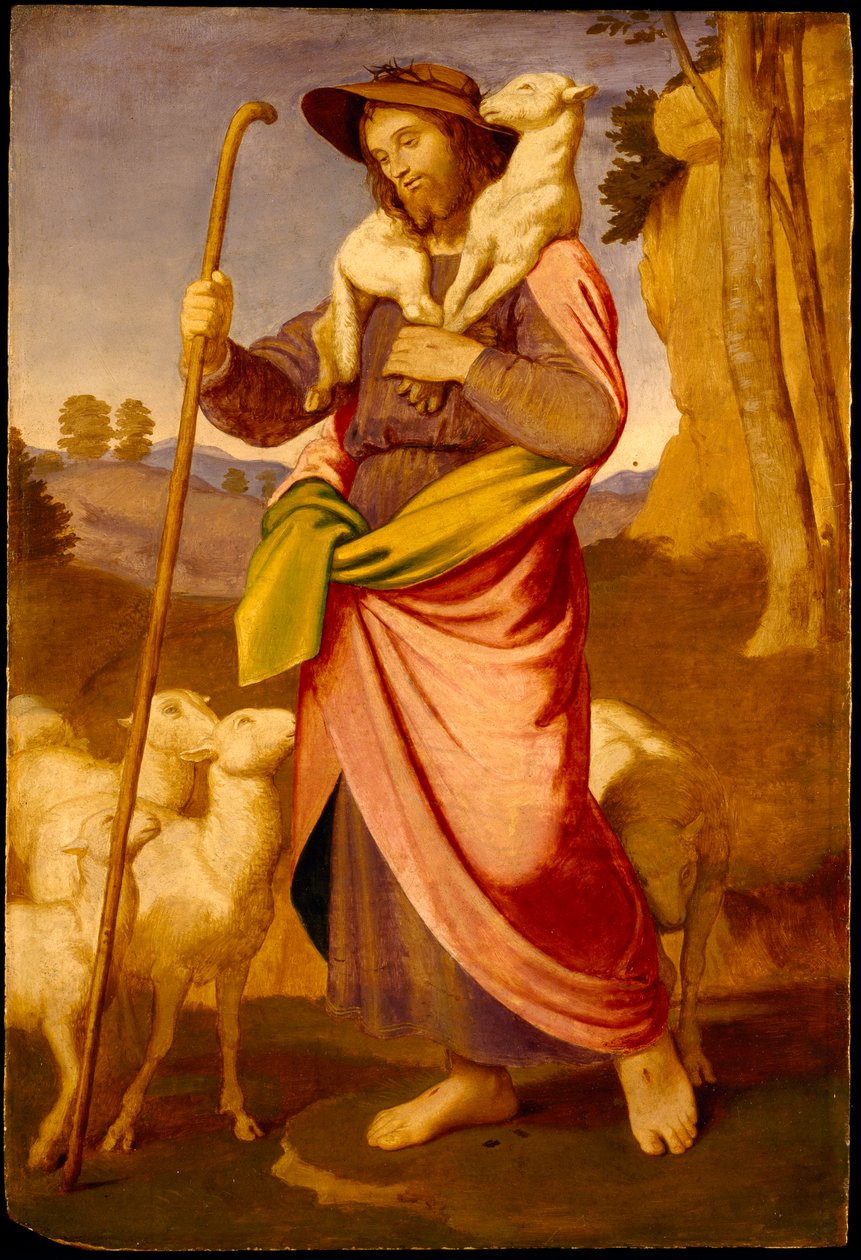 O Bom Pastor, início da década de 1860. de Johann Friedrich Overbeck