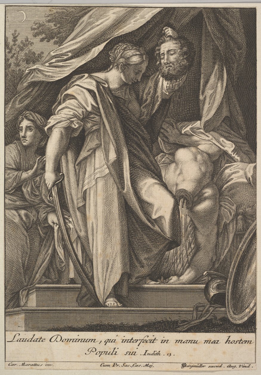 Judite matando Holofernes, 1705-62. de Johann Georg Bergmuller