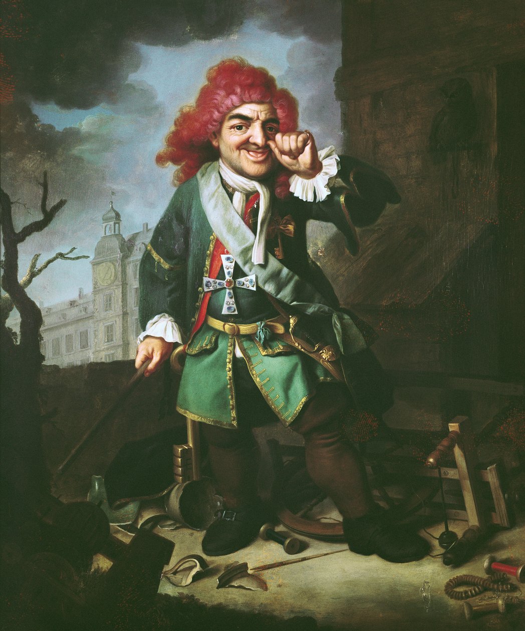 Retrato de Clemens Perkeo, tolo no Tribunal de Heidelberg de Johann Georg Dathan