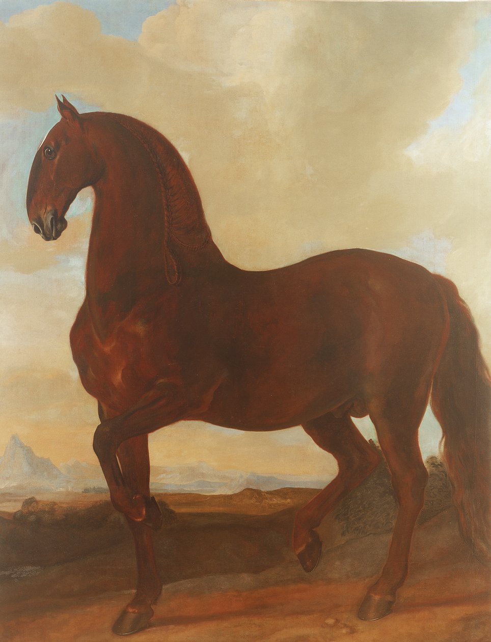 O garanhão da baía no garanhão de Eisgruber de Johann Georg Hamilton