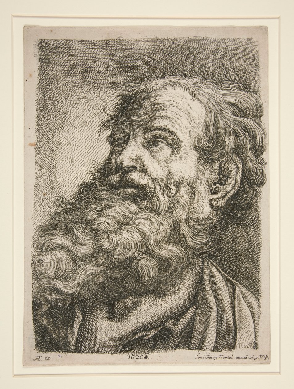 Cabeça Masculina (de um Apóstolo?) de Johann Georg Hertel
