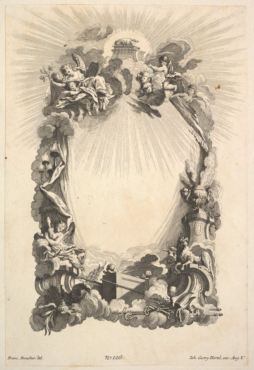 A Arca do Pacto, do Livro de Cartouches, meados do século XVIII. de Johann Georg Hertel