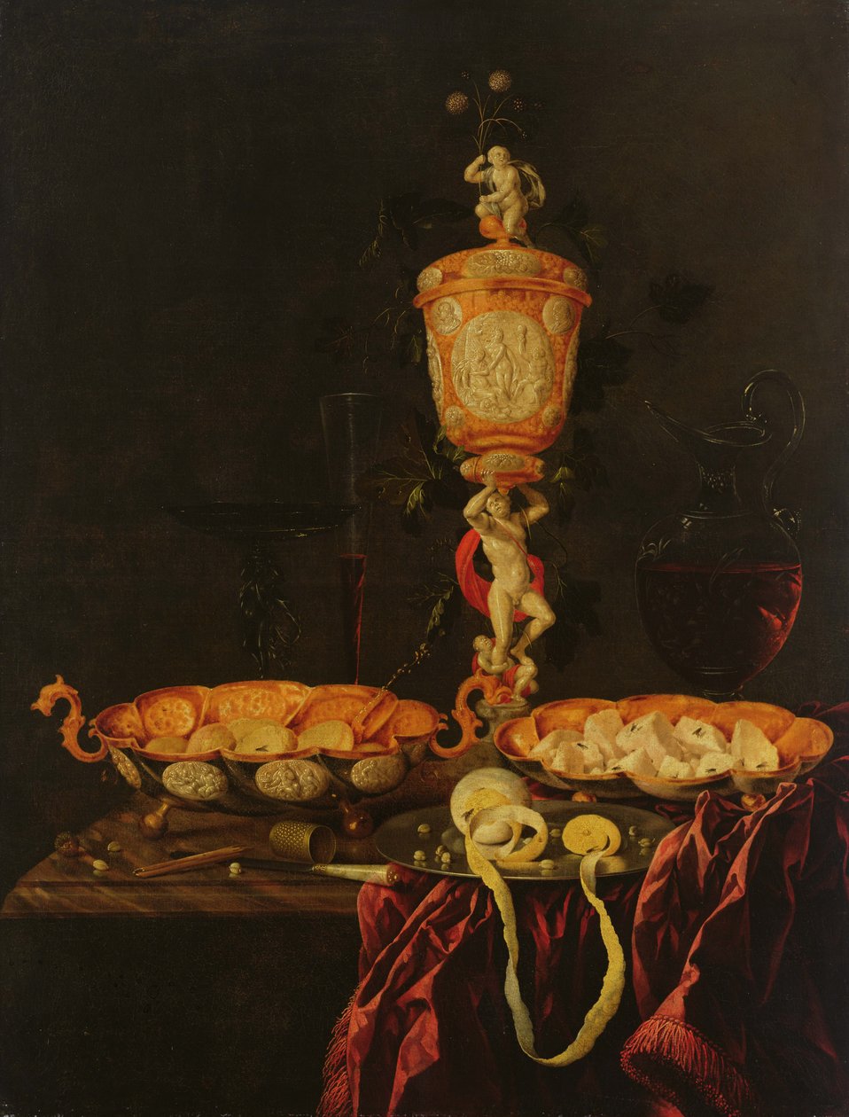 Ainda vida com um cálice, 1676 de Johann Georg Hinz