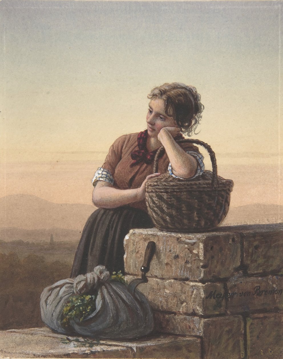 Regressando a casa, século XIX. de Johann Georg Meyer