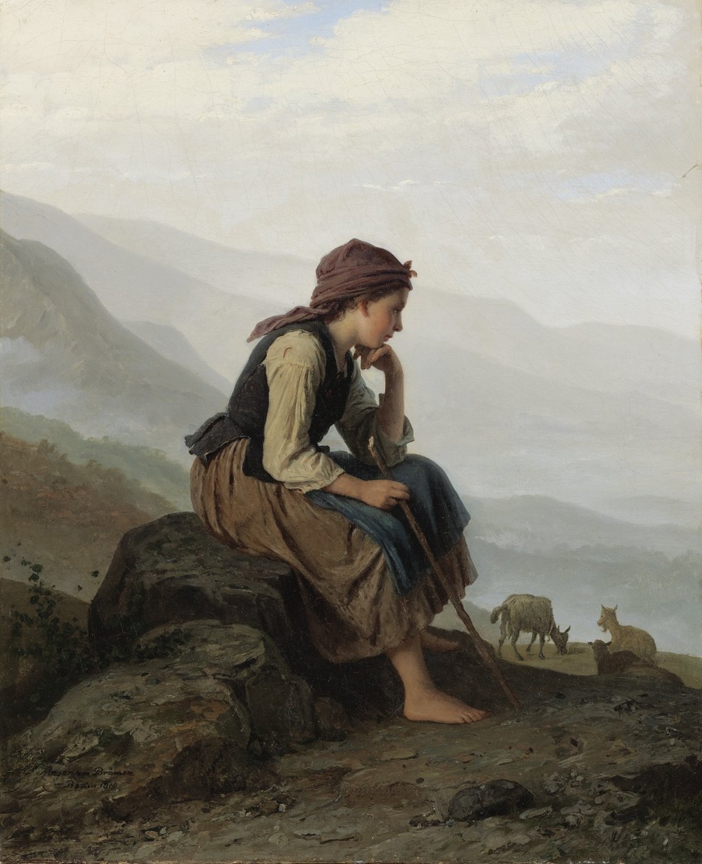 O pequeno pastor de cabras de Johann Georg Meyer