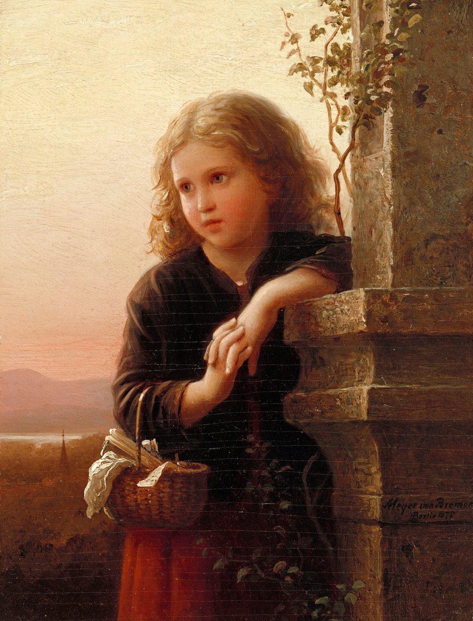 A menina camponesa, 1875 de Johann Georg Meyer von Bremen