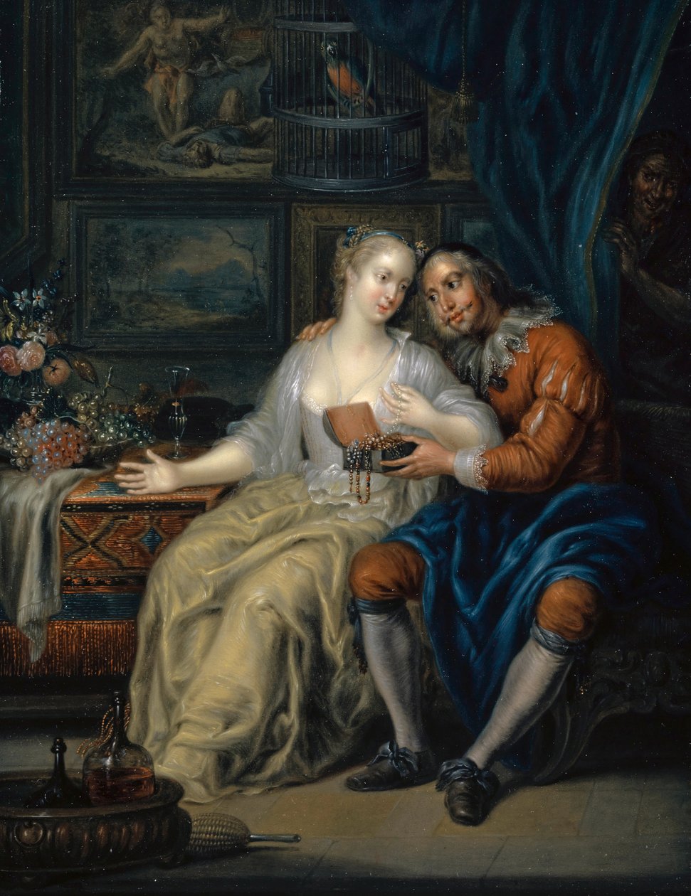 Casal com Casamenteiro, c. 1750. de Johann Georg Platzer
