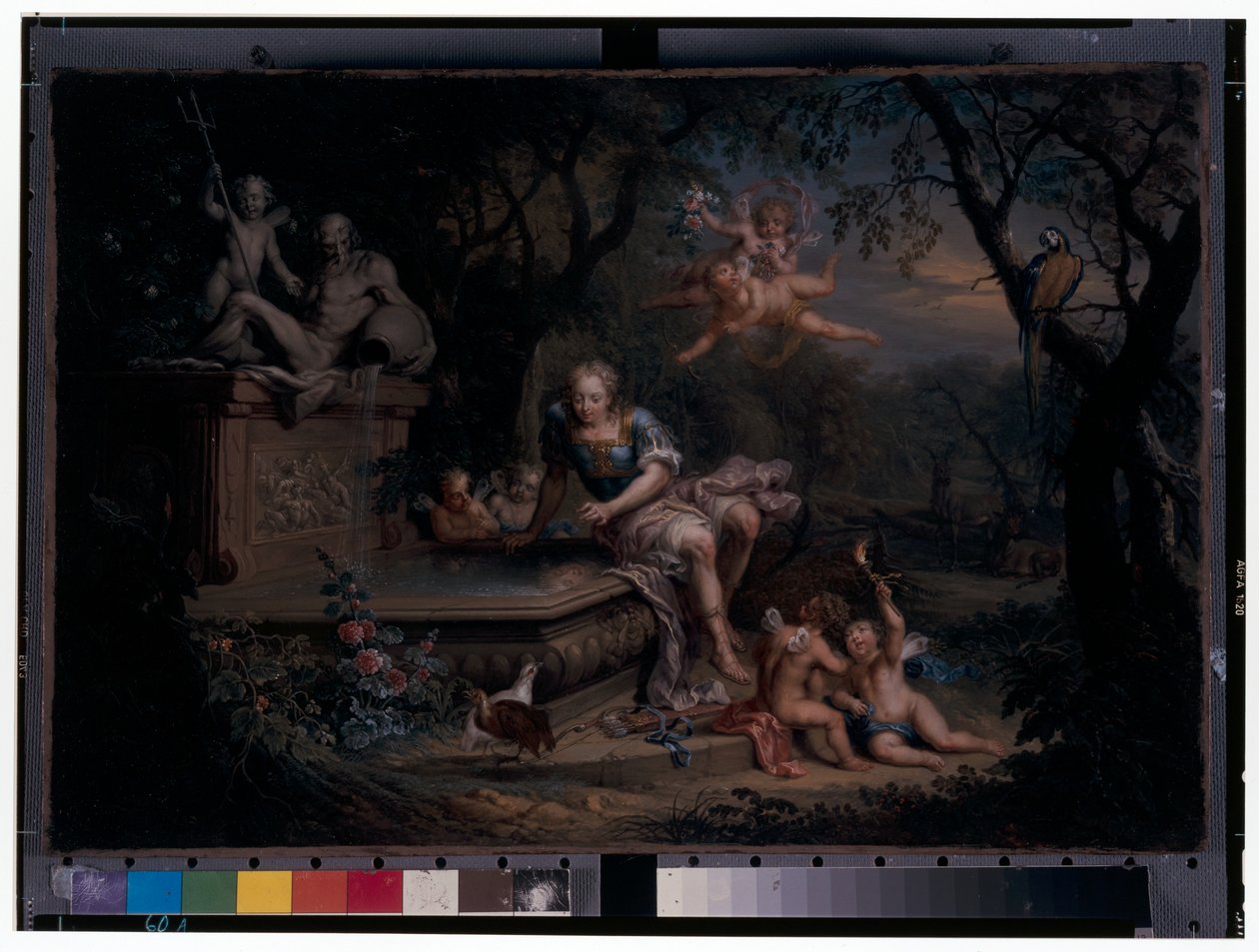 Narciso refletido num poço de Johann Georg Platzer