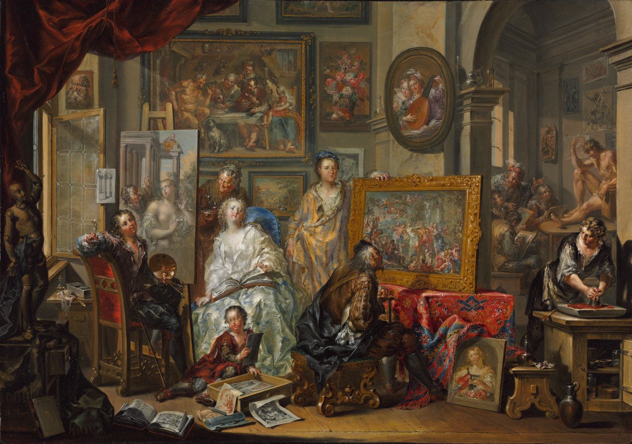 O estúdio do artista de Johann Georg Platzer