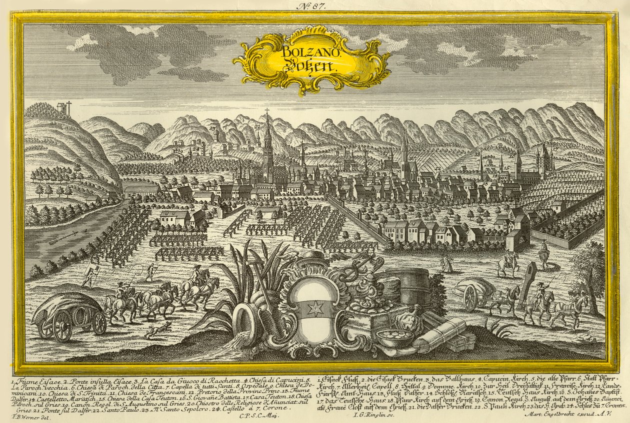 Bolzano, c1740. de Johann Georg Ringlin