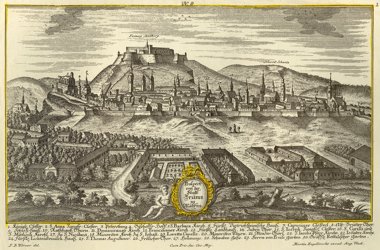 Brno, c1740. de Johann Georg Ringlin