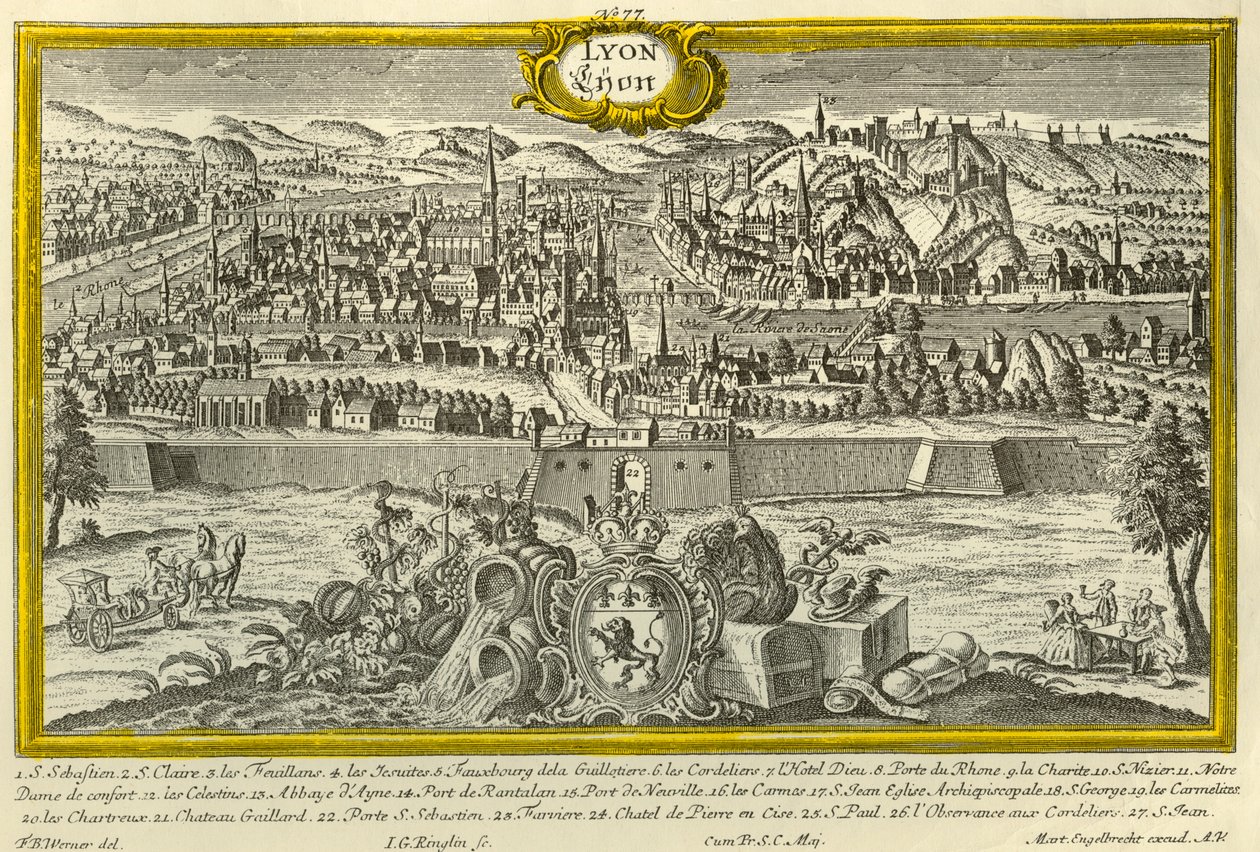 Lyon, c1740. de Johann Georg Ringlin