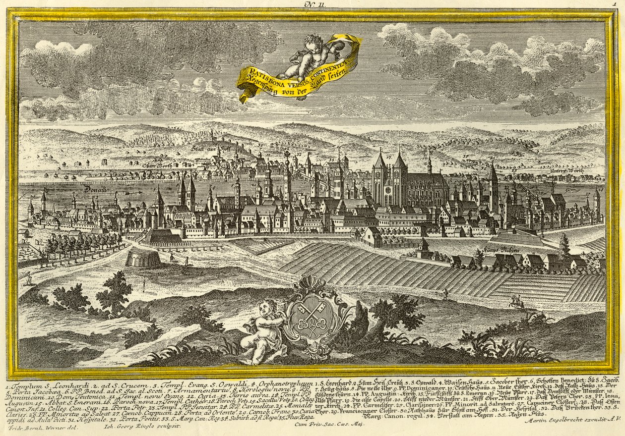 Regensburg, c1740. de Johann Georg Ringlin