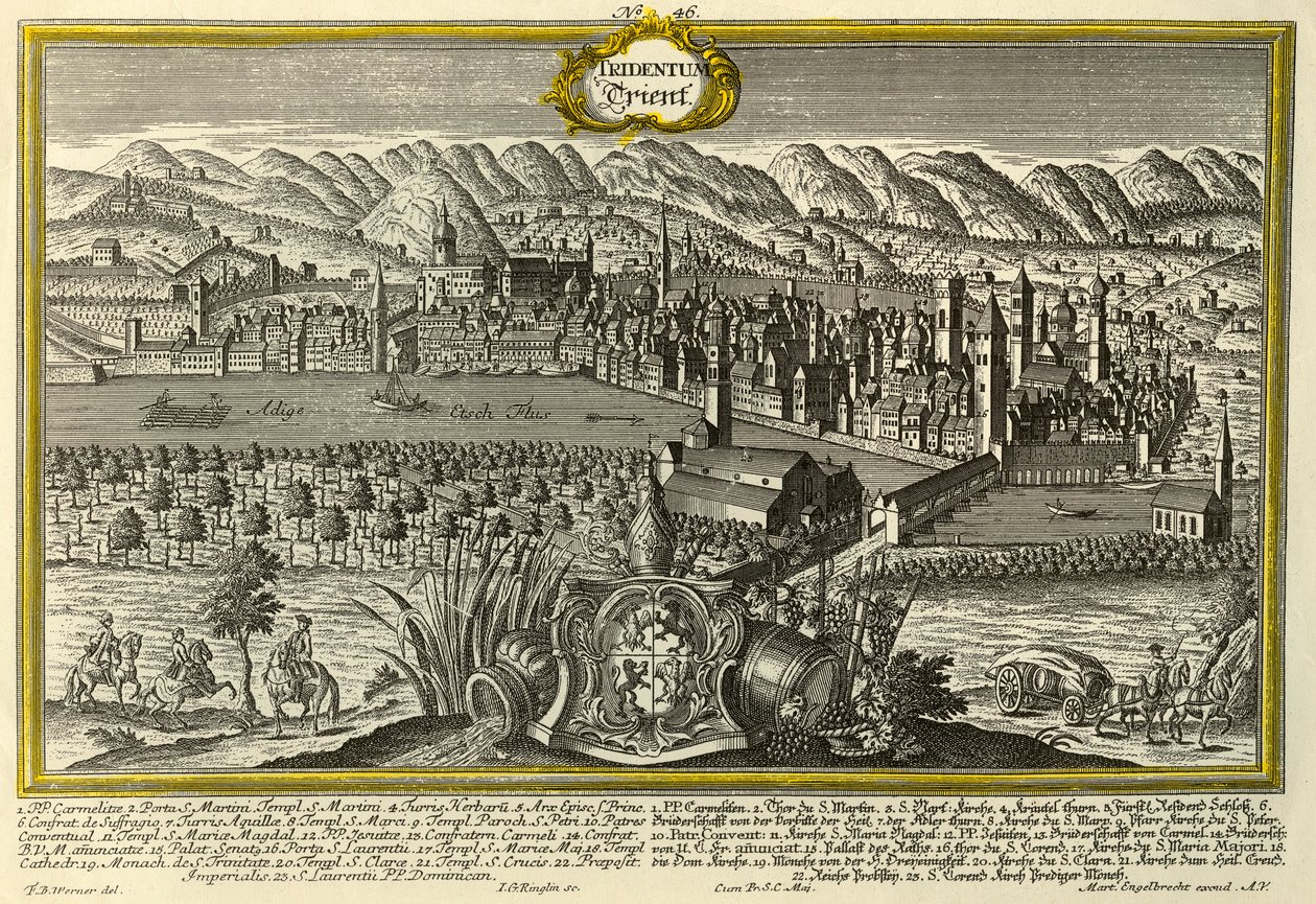 Trento, c1740. de Johann Georg Ringlin