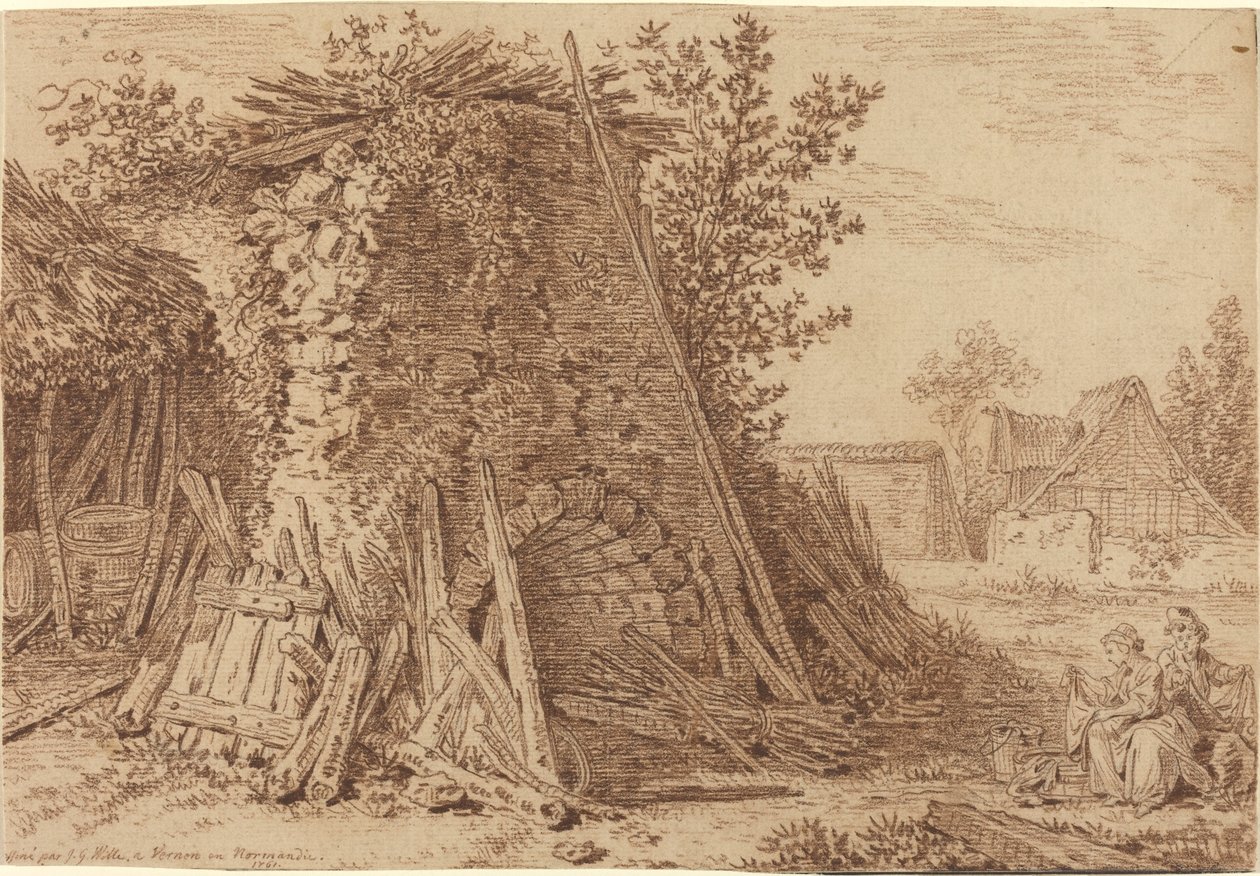 Um forno rústico em Vernon de Johann Georg Wille