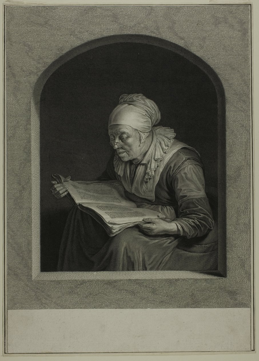 La Liseuse (Uma Mulher a Ler) de Johann Georg Wille