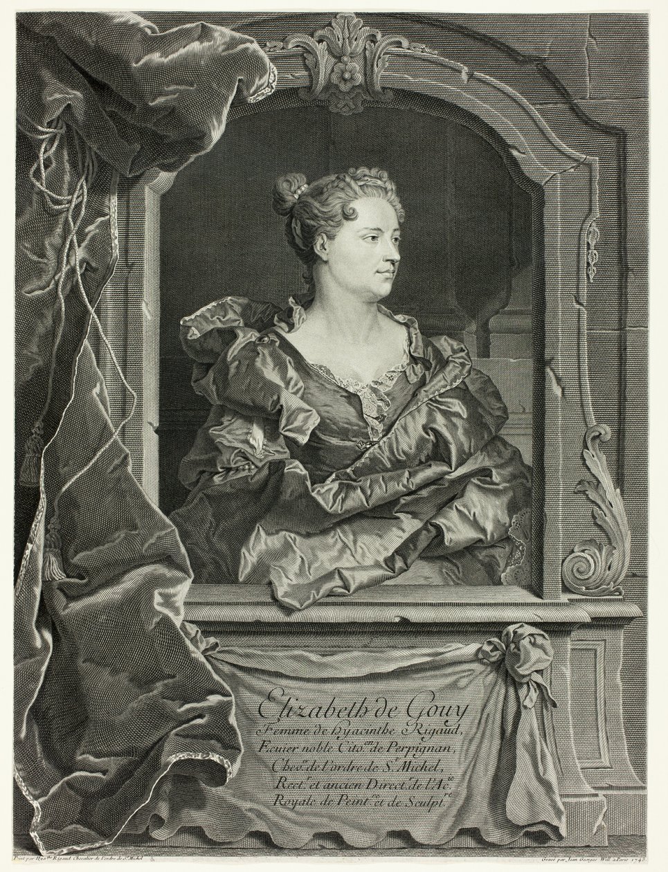 Retrato de Elizabeth de Gouy de Johann Georg Wille