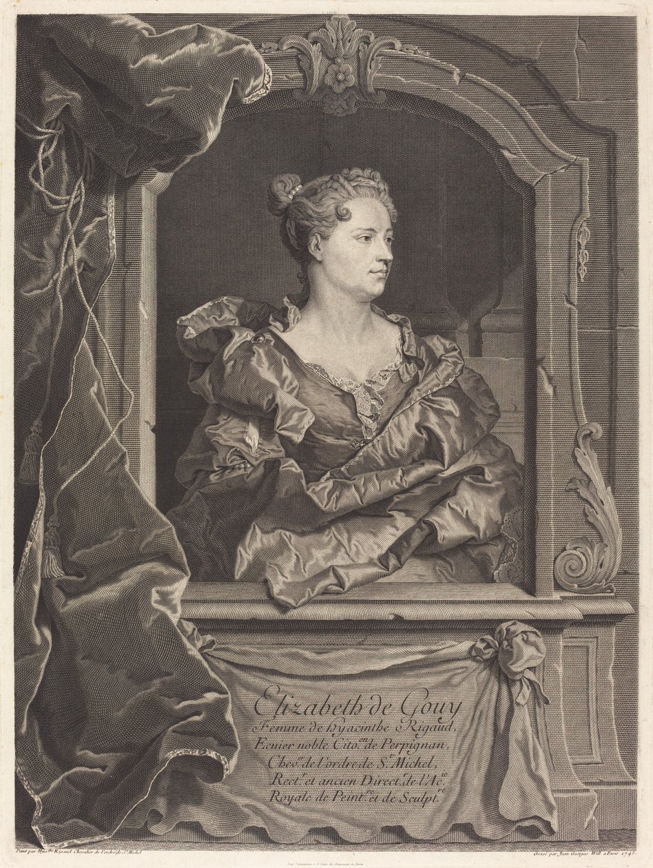 Elizabeth de Gouy, esposa de Hyacinthe Rigaud de Johann Georg Wille after Hyacinthe Rigaud