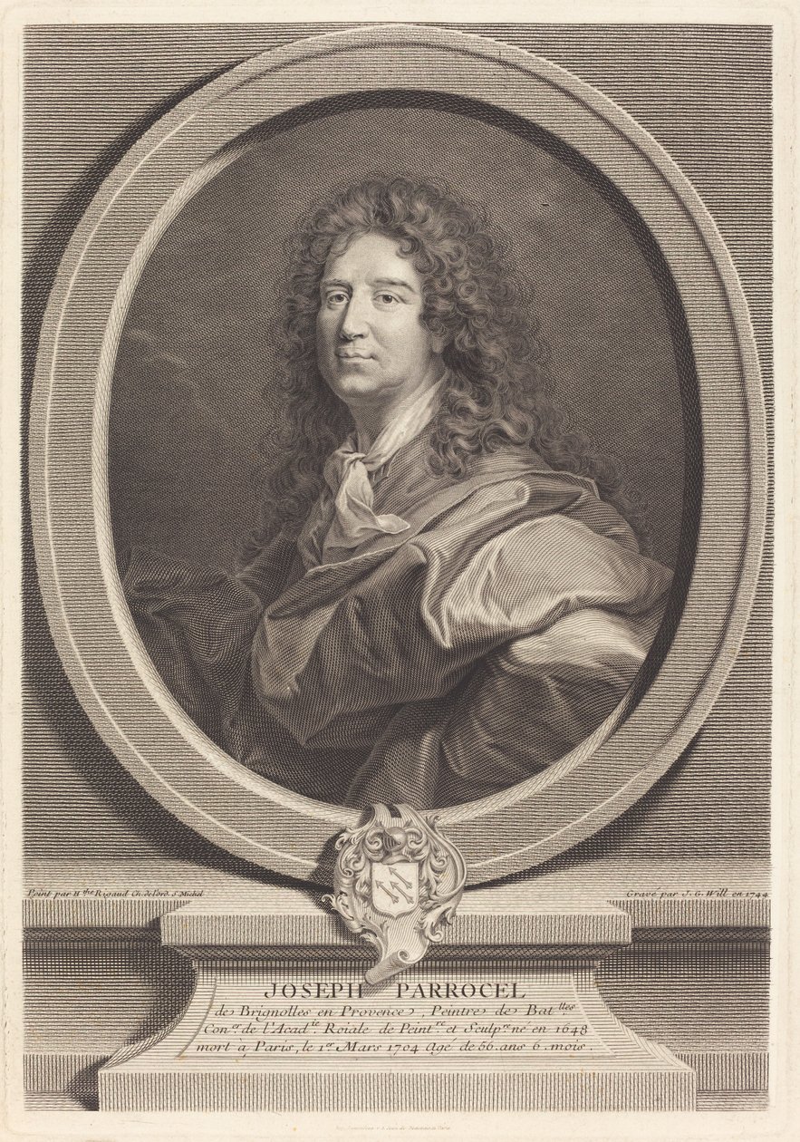 José Parrocel de Johann Georg Wille after Hyacinthe Rigaud