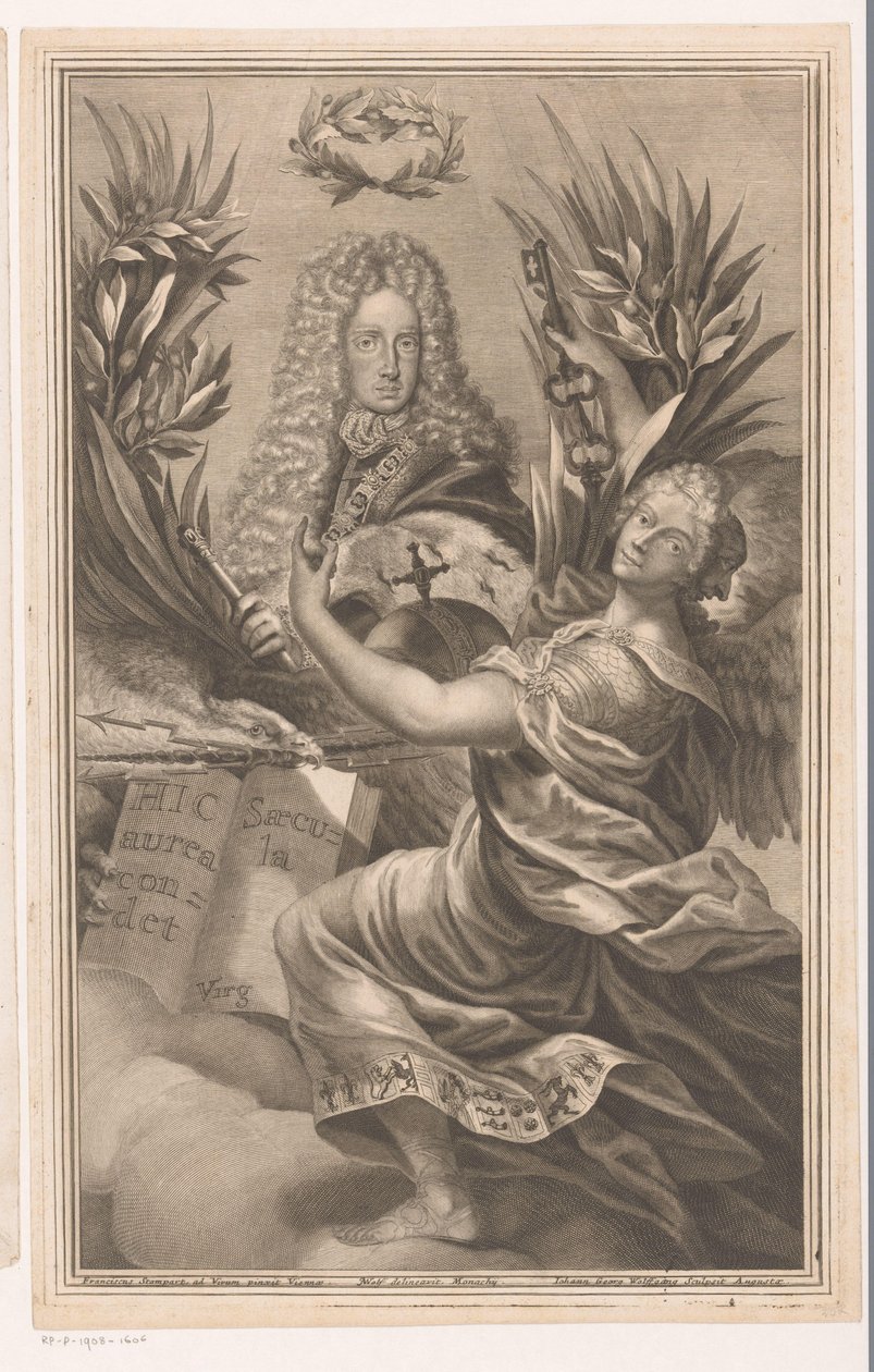 Retrato de um monarca, possivelmente Carlos VI, Sacro Imperador Romano-Germânico de Johann Georg Wolffgang