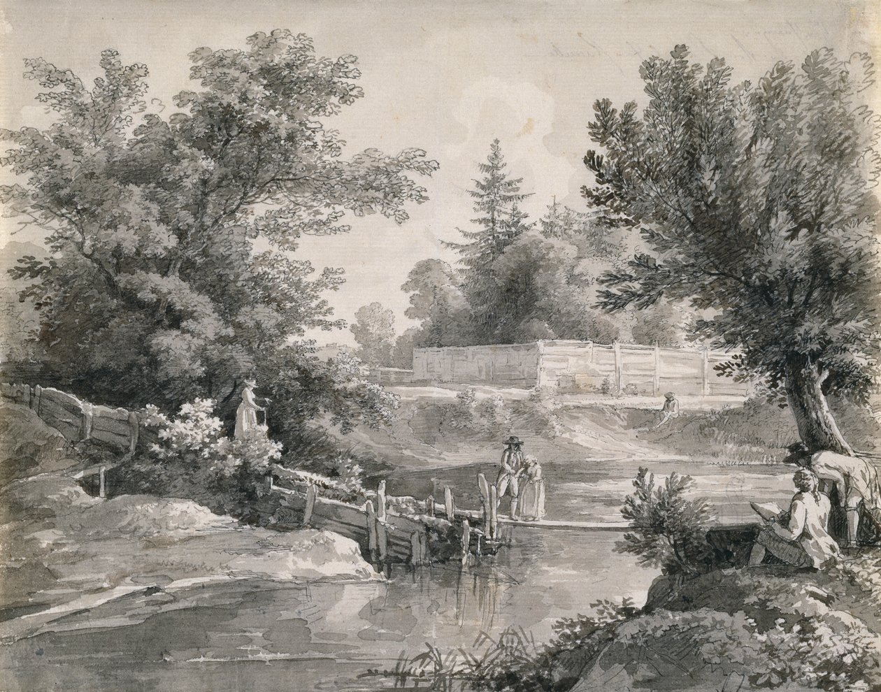 No Hirschanger, no Jardim Inglês de Johann Georg von Dillis