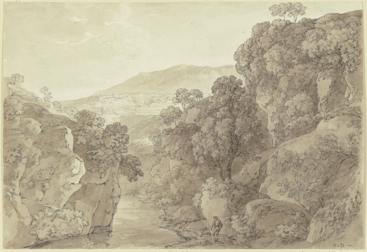Zona perto de Subiaco de Johann Georg von Dillis