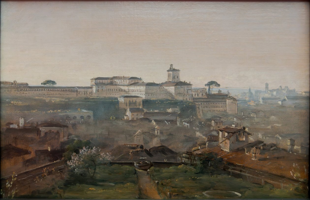 Vista da Villa Malta sobre o Quirinal de Johann Georg von Dillis