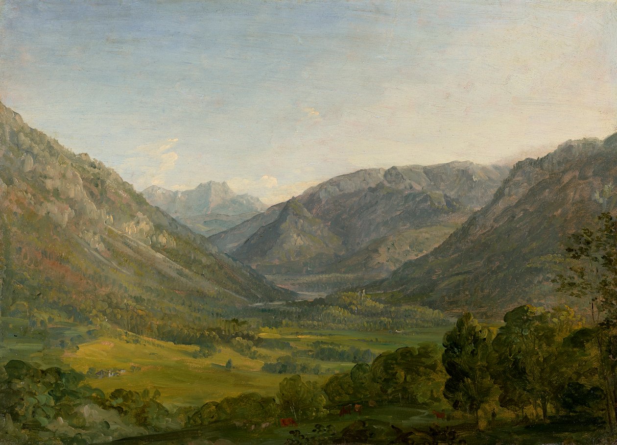 Vale montanhoso (arredores de Ruhpolding) de Johann Georg von Dillis