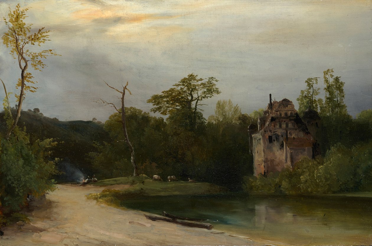 Paisagem do parque de manhã cedo de Johann Georg von Dillis
