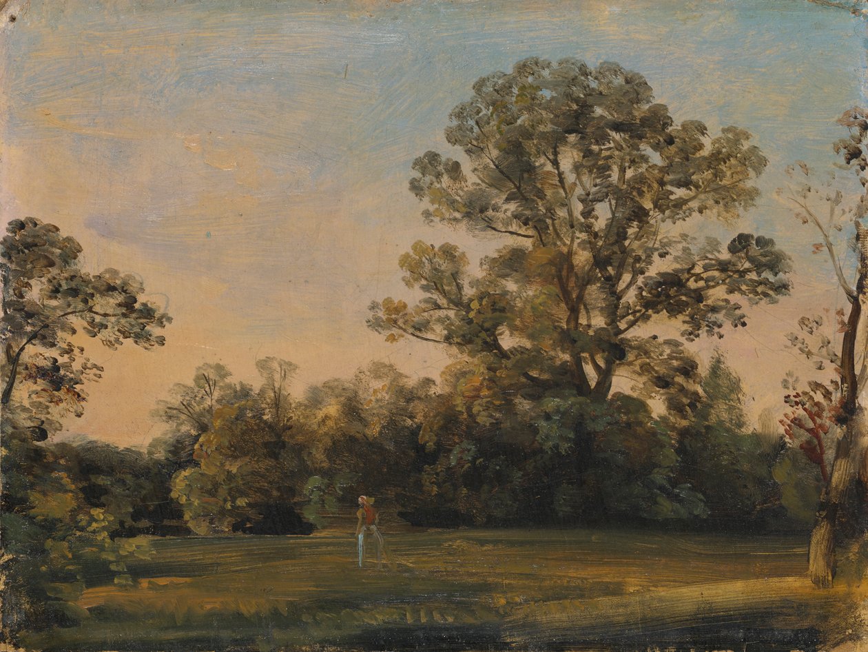 Paisagem de parque de manhã cedo de Johann Georg von Dillis
