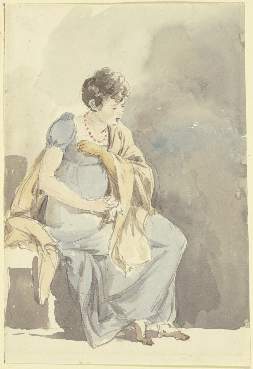 Mulher sentada de Johann Georg von Dillis